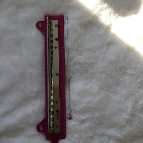 Sterling Silver Pink Heart Pendant Necklace - Picture 4 of 5